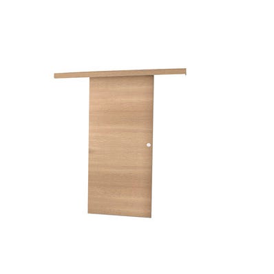 Bricomart KIT RAIL + EMBELLECEDOR PUERTA CORREDERA ACABADO MELAMINA ROBLE