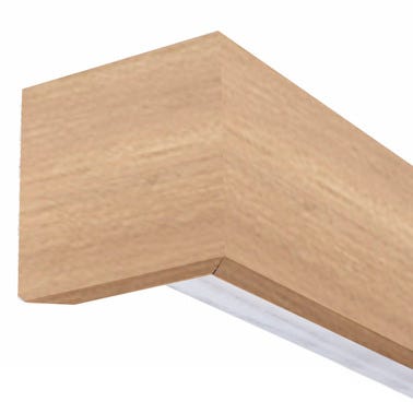 Bricomart KIT RAIL + EMBELLECEDOR PUERTA CORREDERA ACABADO MELAMINA ROBLE Solo hoy