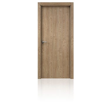 Bricomart PUERTA ABATIBLE EN BLOCK VINILO CASTAÑO 72 5CM CIEGA DERECHA