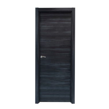 Bricomart PUERTA ABATIBLE EN BLOCK MELAMINA BLACK 62 5CM CIEGA DERECHA