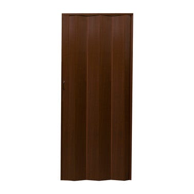 Bricomart PUERTA PLEGABLE PVC MADERA OSCURA 84 CM