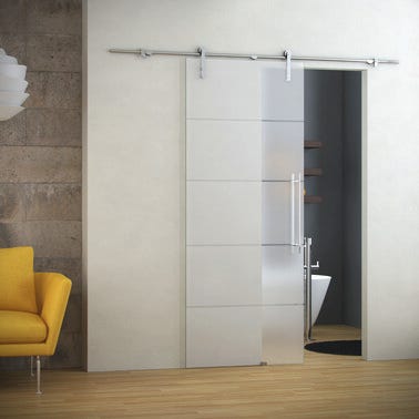 Bricomart PUERTA CORREDERA DE CRISTALMIAMI ANCHO 73 CM PARA RODAMIENTOS Grandes descuentos