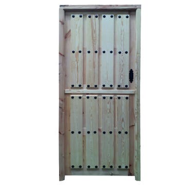 Bricomart PUERTA PINO MACIZO SIN BARNIZAR CASTELLANA MADERA PINO 80 CM DERECHA Tienda