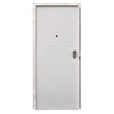 Bricomart PUERTA ACORAZADA VT5 BLANCA DERECHA