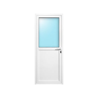 Bricomart BALCONERA ALUMINIO ABATIBLE BLANCA CON CERRADURA 80X200CM
