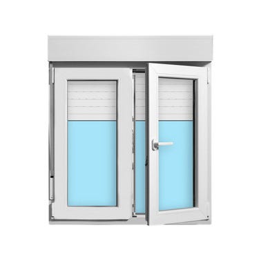 Bricomart VENTANA PVC OSCILOBATIENTE CON PERSIANA BLANCA 100X115CM Rebajas baratas