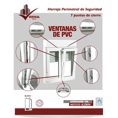 Bricomart VENTANA PVC OSCILOBATIENTE CON PERSIANA BLANCA 120X115CM Los más vendidos