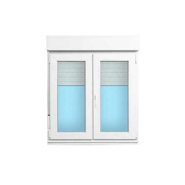 Bricomart VENTANA PVC OSCILOBATIENTE CON PERSIANA BLANCA 120X118CM