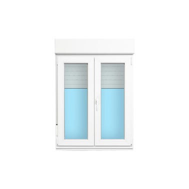 Bricomart VENTANA PVC OSCILOBATIENTE CON PERSIANA BLANCA 120X138CM