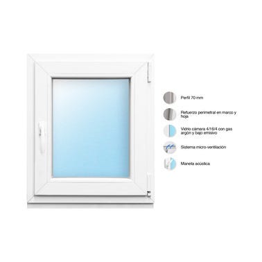Bricomart VENTANA PVC OSCILOBATIENTE BLANCA 60X70CM DERECHA Envío gratis