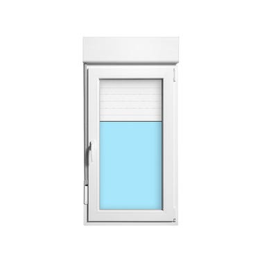 Bricomart VENTANA PVC OSCILOBATIENTE CON PERSIANA BLANCA 70X138CM