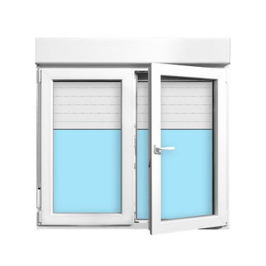 Bricomart VENTANA PVC OSCILOBATIENTE CON PERSIANA BLANCA 140X138CM Solo queda un día