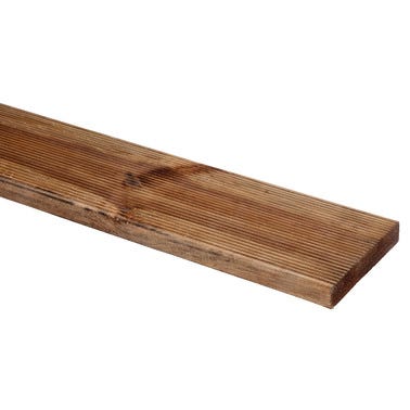 Bricomart TABLA SUELO PINO MACIZO TRATAMIENTO RANURADO 2 7X14 5X300 CM