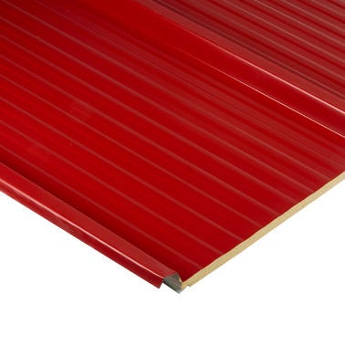 Bricomart PANEL SÁNDWICH 3 GRECAS ROJO/BLANCO 3 CM 3X1 M