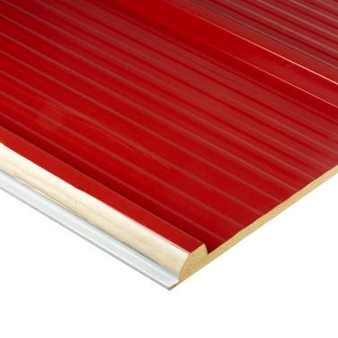 Bricomart PANEL SÁNDWICH 3 GRECAS ROJO/BLANCO 3 CM 6X1 M Limitado a 3 días