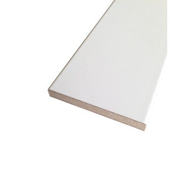 Bricomart MOLDURA JAMBA MELAMINA BLANCA 2550 X 90 X 10 MM