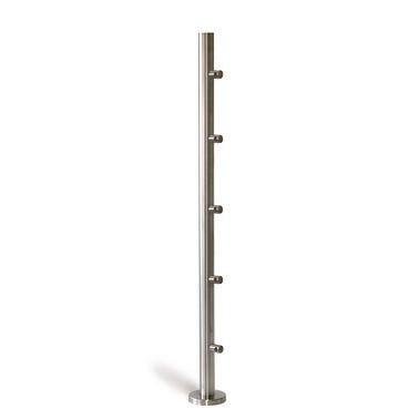 Bricomart POSTE CENTRAL ACERO INOXIDABLE PARA VARILLA