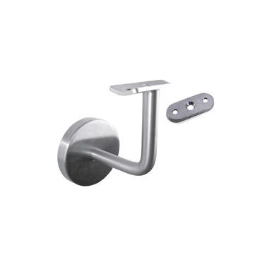 Bricomart SUJECION FIJA PASAMANOS A PARED ACERO INOXIDABLE CON PLACA