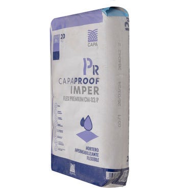 Bricomart MORTERO IMPERMEABLE CAPAPROOF FLEX PREMIUM 20KG Promoción por tiempo limitado