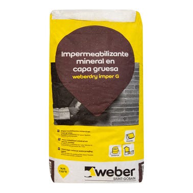 Bricomart MORTERO IMPERMEABLE WEBERDRY IMPER G 25 KG Promoción trimestral