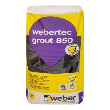 Bricomart MORTERO FLUIDO DE ALTAS PRESTACIONES MECÁNICAS WEBERTEC GROUT 850 25 KG Ahorra y exporta