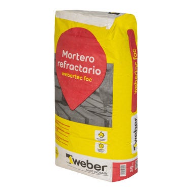 Bricomart MORTERO REFRACTARIO WEBERTEC FOC 25 KG