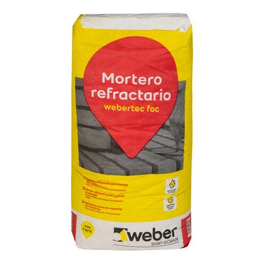 Bricomart MORTERO REFRACTARIO WEBERTEC FOC 25 KG Oferta exclusiva