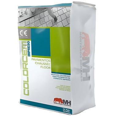 Bricomart MORTERO COLOREADO PARA HORMIGÓN IMPRESO MORTEROS HENARES 25 KG PLATA