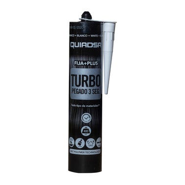 Bricomart ADHESIVO SELLADOR TURBO QUIADSA 290ML NEGRO Solo queda un día