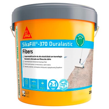 Bricomart REVESTIMIENTO ELÁSTICO SIKAFILL-370 FIBRAS 20 KG GRIS