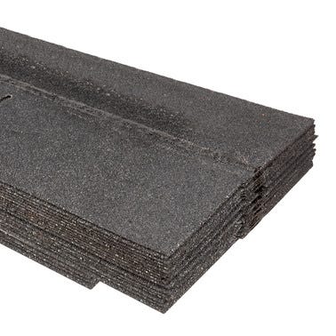 Bricomart TÉGOLA ASFÁLTICA CORTE RECTO NEGRO 3 M2 Libre de impuestos