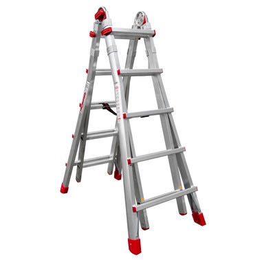 Bricomart ESCALERA METÁLICA MULTIPOSICIÓN DE ALUMINIO 10+10 PELDAÑOS Rebajas