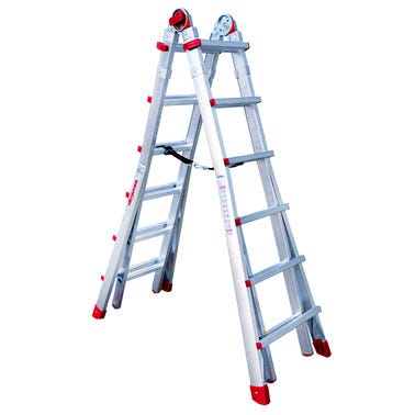 Bricomart ESCALERA METÁLICA MULTIPOSICIÓN DE ALUMINIO 12+12 PELDAÑOS Ofertas