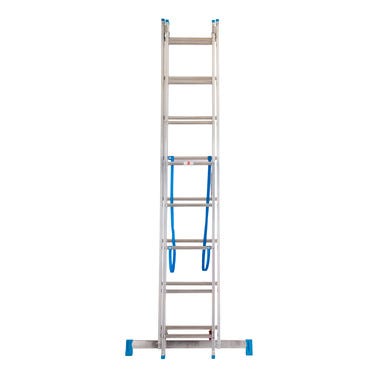 Bricomart ESCALERA METÁLICA TRANSFORMABLE DE ALUMINIO 8+8 PELDAÑOS Venta caliente