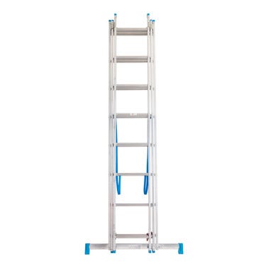 Bricomart ESCALERA METÁLICA TRANSFORMABLE DE ALUMINIO 8+8+8 PELDAÑOS Gran oferta