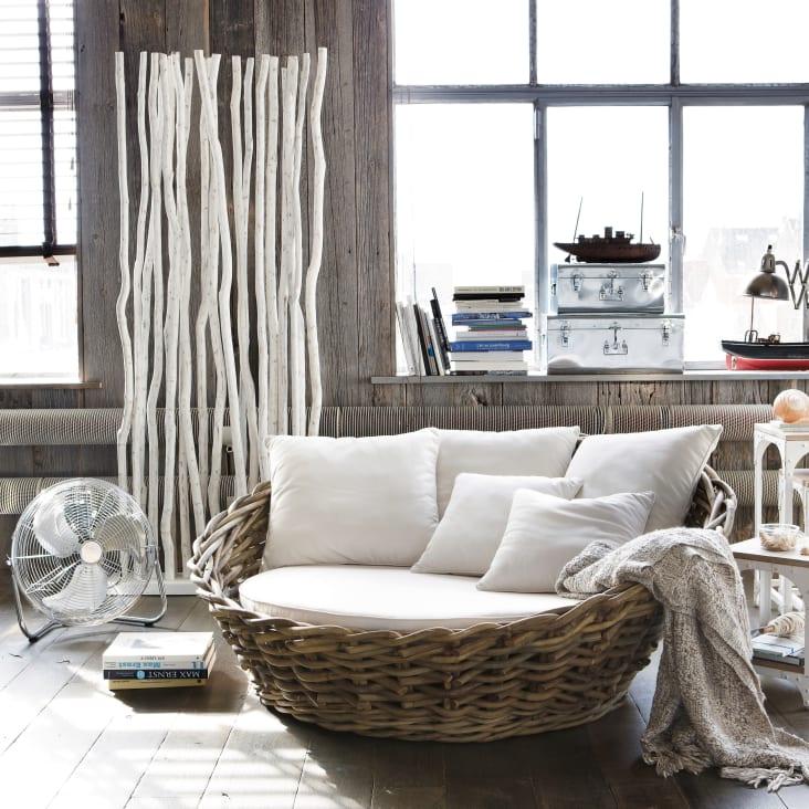 Maisons du Monde St Tropez - Sofá de 1/2 plazas de ratán Tienda de fábrica