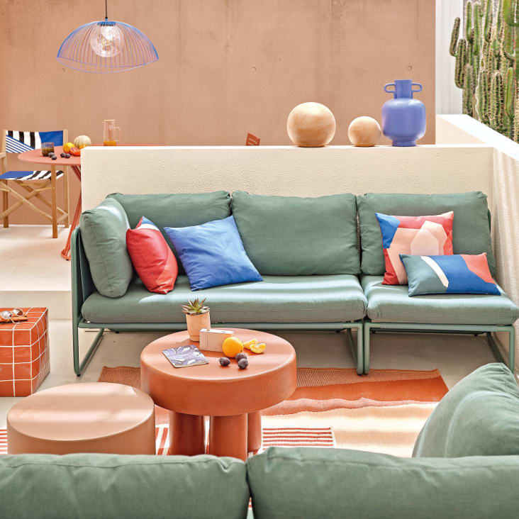 Maisons du Monde Carilo - Sofá de jardín de 2 plazas en verde azulado Descuentos del mes