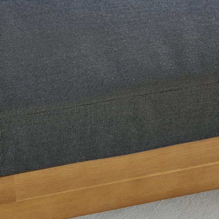 Maisons du Monde Porto Rico - Salón de jardín de 6 plazas en madera de acacia y tejido reciclado color gris antracita Ofertas especiales