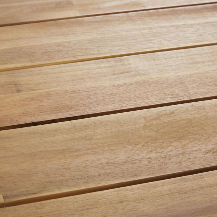 Maisons du Monde Porto Rico - Salón de jardín de 6 plazas en madera de acacia y tejido reciclado color gris antracita Ofertas especiales