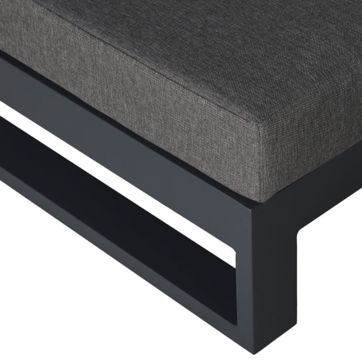 Maisons du Monde Thetis - Salón de jardín de 5 plazas de aluminio gris antracita y mesa a juego 2025