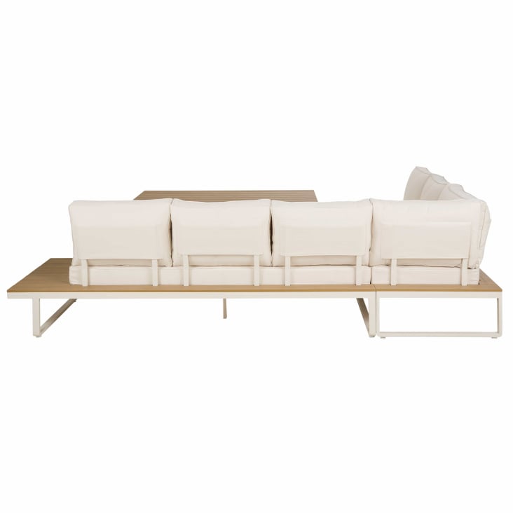 Maisons du Monde Limassol - Salón de jardín de 5 plazas de aluminio beige con cojines beige Outlet