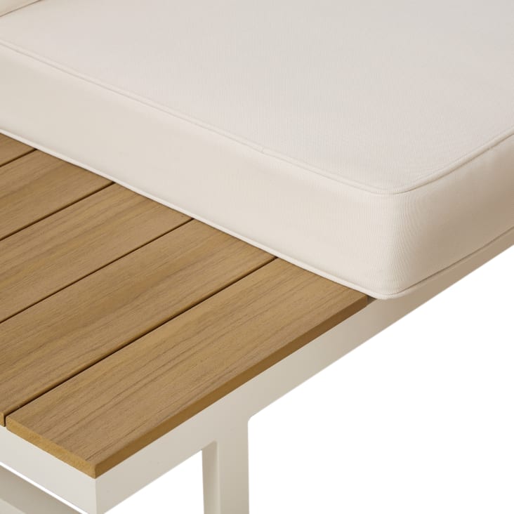 Maisons du Monde Limassol - Salón de jardín de 5 plazas de aluminio beige con cojines beige Outlet