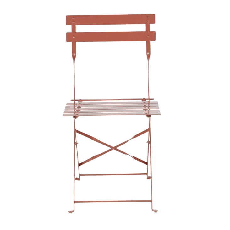 Maisons du Monde Guinguette - Sillas de jardín plegables de acero terracota (x2) Rebajas