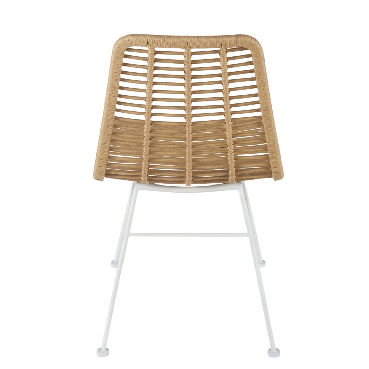 Maisons du Monde Selva BUSINESS - Silla de jardín profesional de resina y metal blanco Gran oferta
