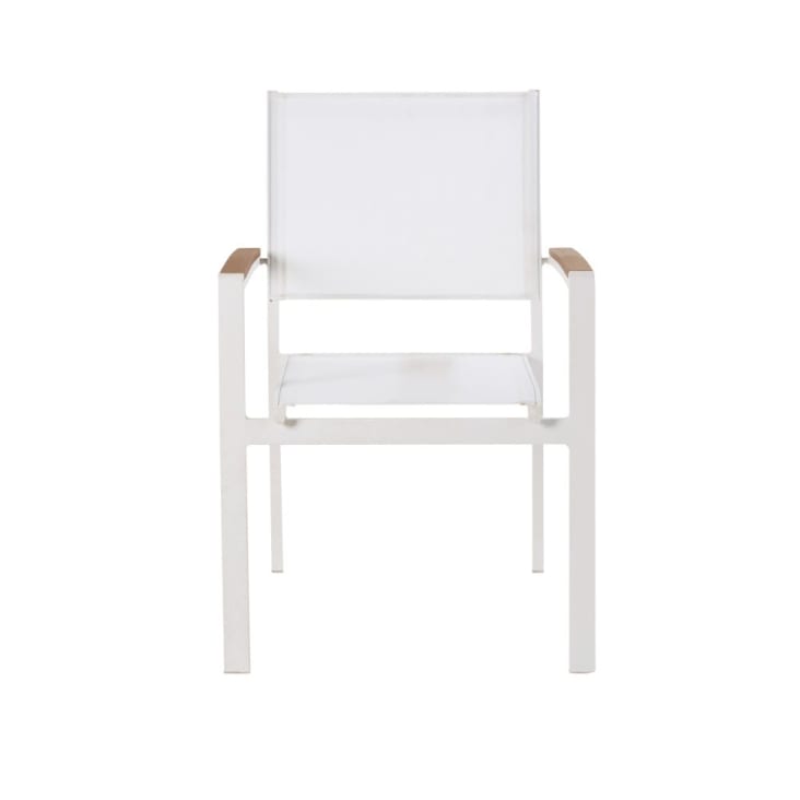 Maisons du Monde Fuji - Silla de jardín de aluminio blanco Ventas relámpago