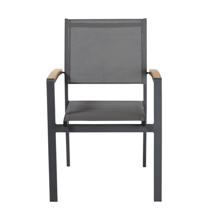 Maisons du Monde Fuji - Silla de jardín de aluminio gris antracita Tienda