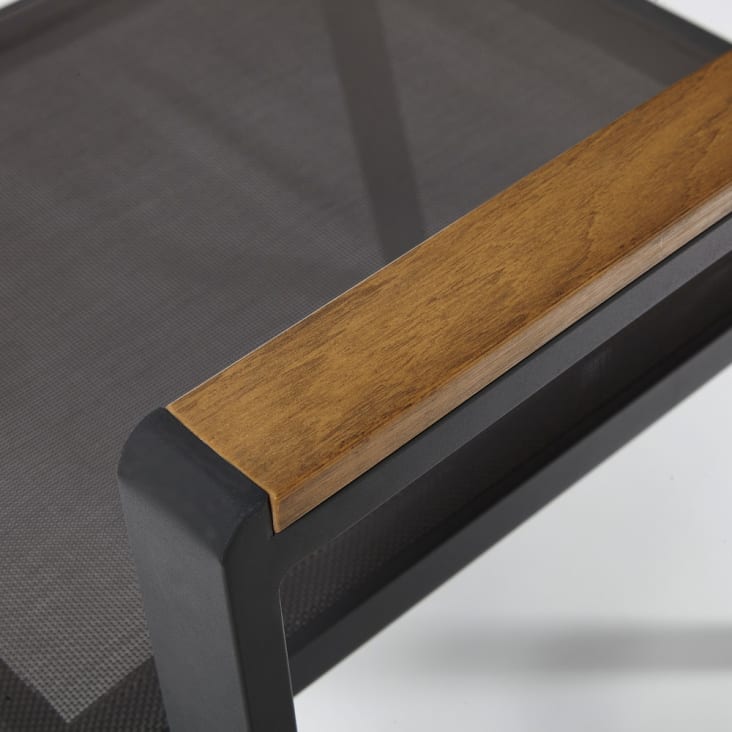 Maisons du Monde Fuji - Silla de jardín de aluminio gris antracita Tienda