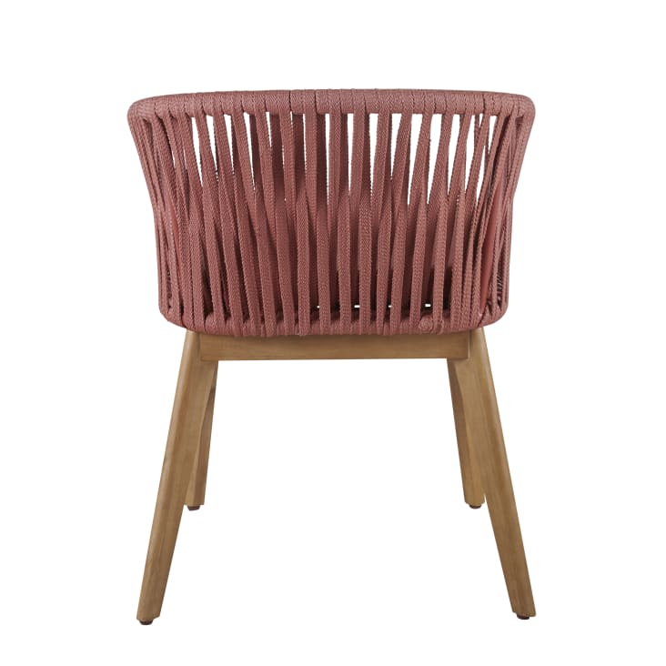 Maisons du Monde Amalfi - Sillón de jardín de cuerda terracota y acacia maciza Tienda