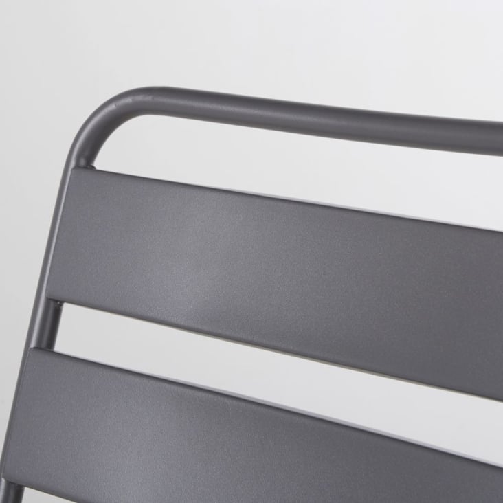 Maisons du Monde Belleville - Silla de jardín plegable de metal gris antracita (x2) Envío gratis