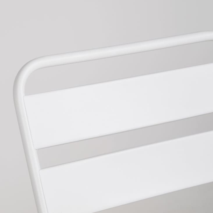 Maisons du Monde Belleville - Silla de jardín plegable de metal blanco (x2) Oferta especial